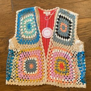 Umgee Crochet Vest Size Medium